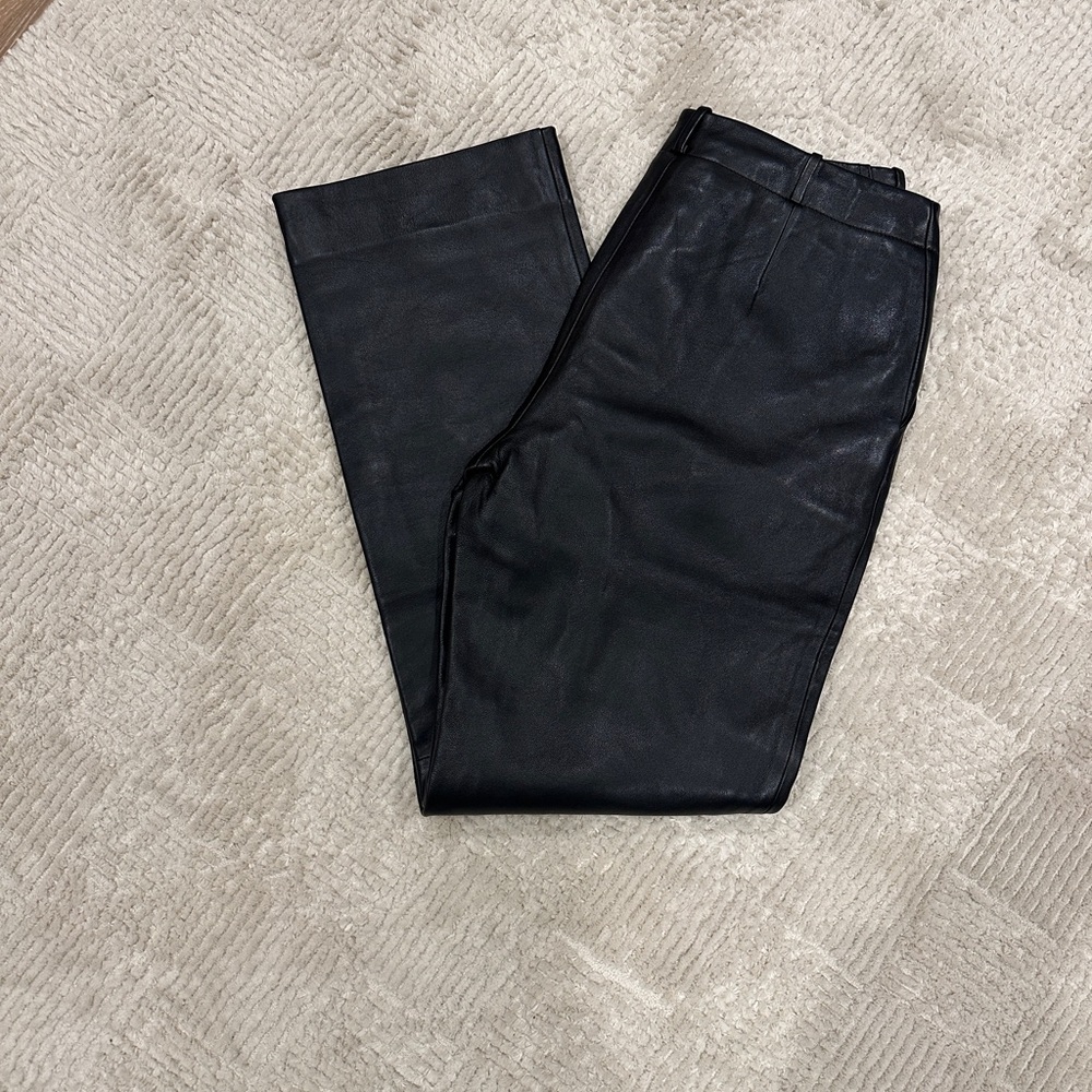 Jones New York Black Genuine Leather Pants